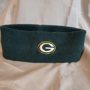 Green Bay Packers NFL Game Day Fleece Headband Ear Warmer Dark Green Embroidered